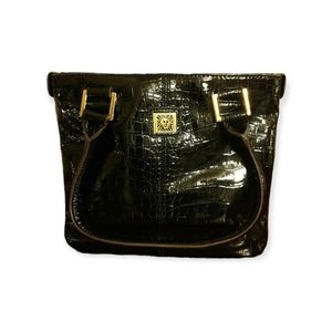 Patent Leather Anne Klein Handbag Black